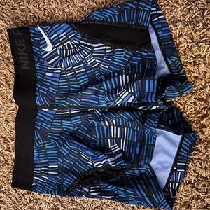 Nike Black and Blue Sports Shorts